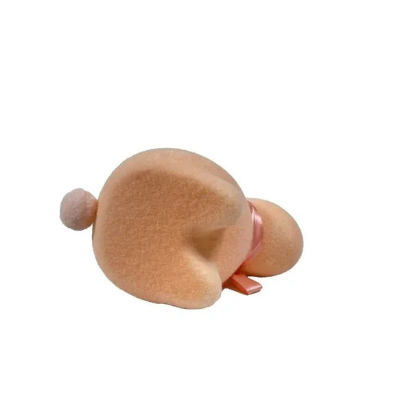 Way To Celebrate Easter Flocked Peach Bunny 9" Lightweight Decor - Picture 8 of 9